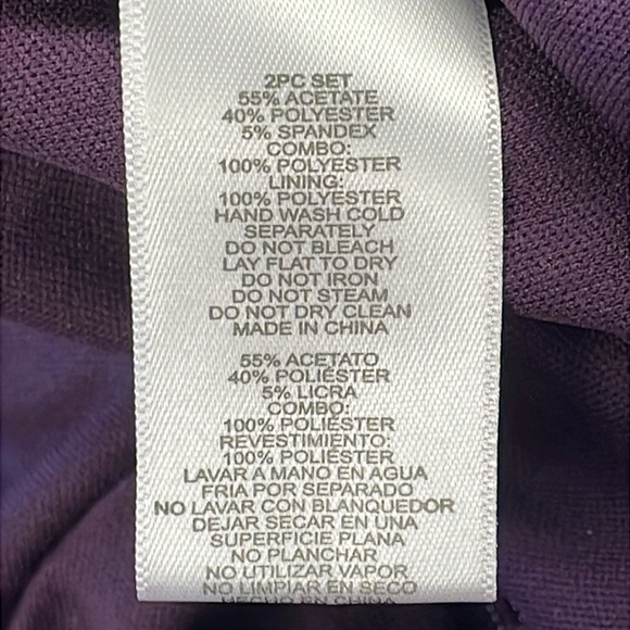 New Alex Evenings Purple Lace Overlay Gown Maxi Dress MOTB Plus Size 16W - Picture 12 of 13